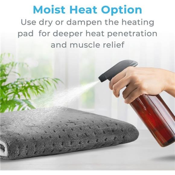 Ultra-Wide Microplush Heating Pad - 20” x 24” XXL Size & 6 Heat Settings - Picture 5 of 7